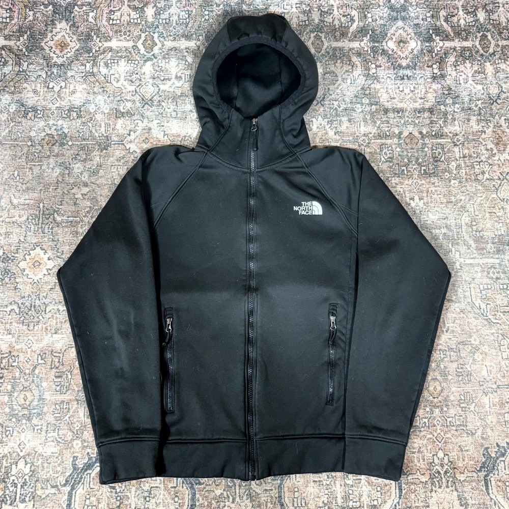 The North Face Pioneer Peak Hoodie Men S Black Fleece Lined Zip-Up Raglan Sleeve